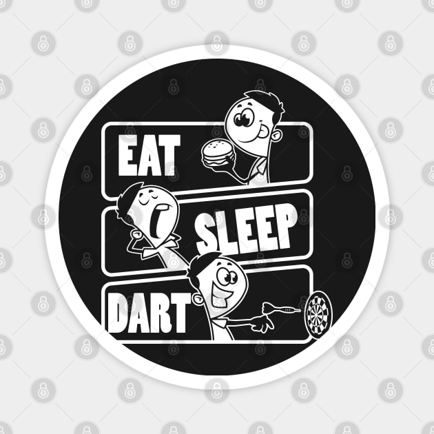 Eat Sleep Dart Repeat - Gift for dart player print Magnet by theodoros20